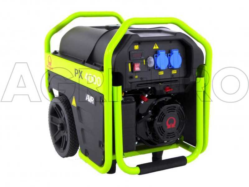 Pramac PX 4000 - Trolley-mounted Power Generator with AVR 2.7 kW - Continuous 2.3 kW Single-phase