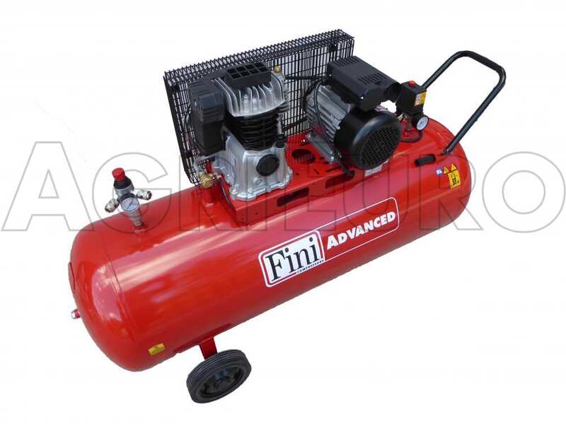 Fini Advanced MK 103-200-3 - Three-phase Electric Belt-driven Air Compressor - 3 Hp Motor - 200L