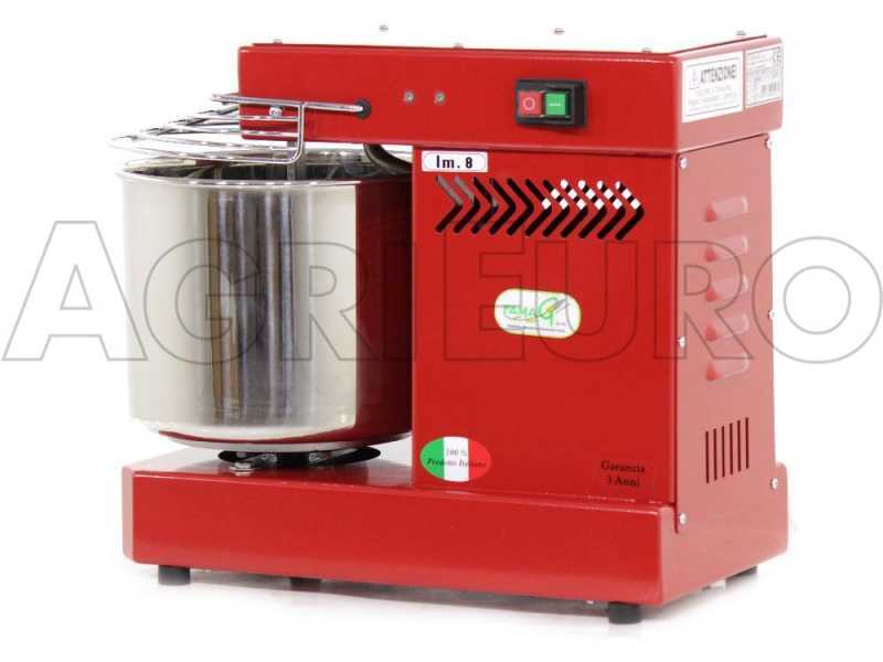 Famag IM 8 high-quality spiral mixer - 8 kg dough capacity - Red model