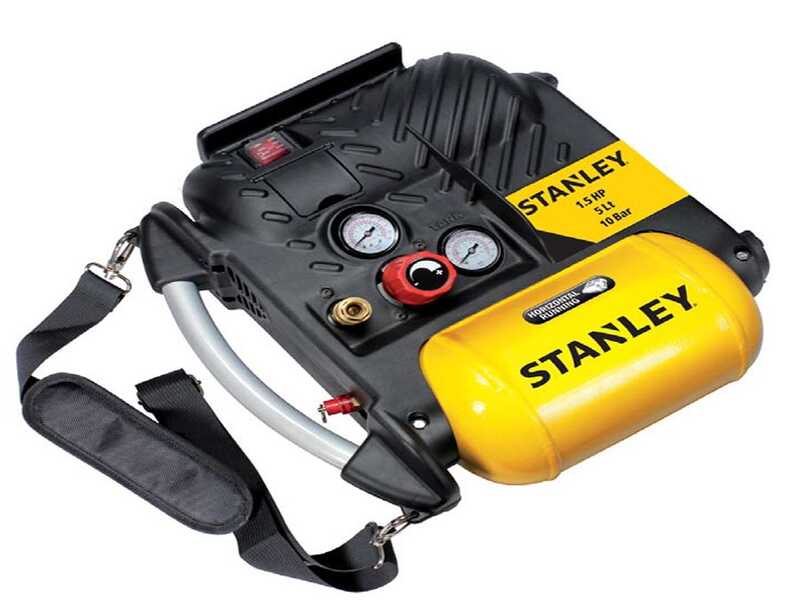 Stanley DN 200 10 5 Portable electric air compressor 1.5 HP motor 10 bar