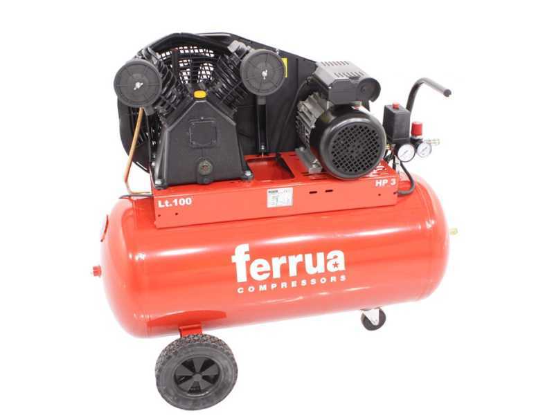Ferrua VCF 100 CM3 Belt driven Electric Air Compressor 3 Hp Motor 100 L
