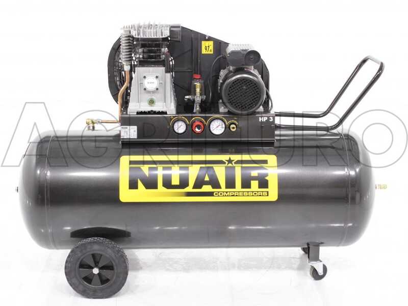 Nuair B 3800B/3M/200 TECH - Belt-driven Electric Air Compressor - 3 Hp Motor - 200 L