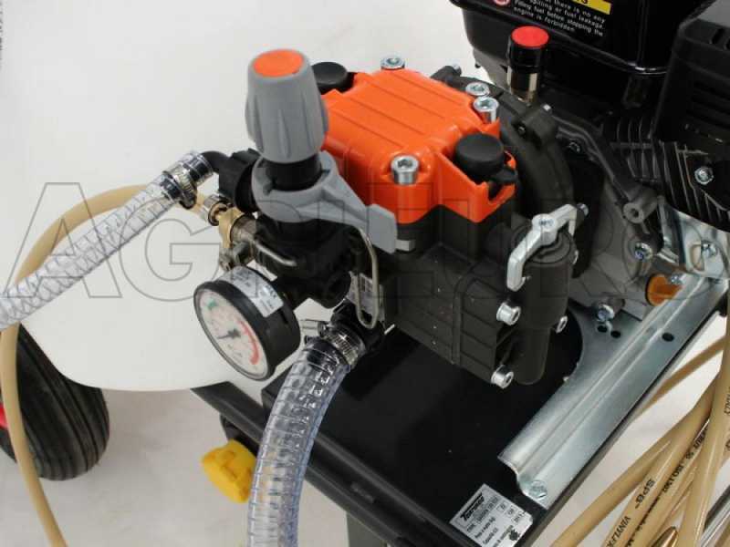 Comet MP 30 Sprayer Pump - Loncin G 200 F - 120 L Tank Trolley with Hook Kit
