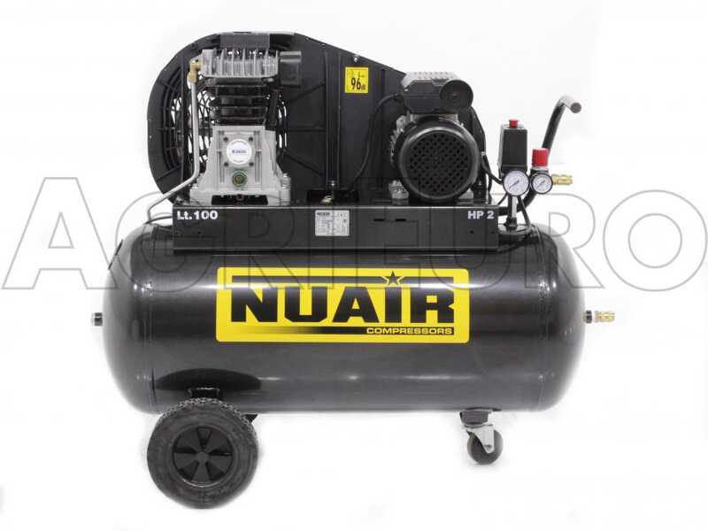 Nuair B2800 /100 CM2 - Belt-driven Electric Air Compressor - 2 Hp Motor - 100 L