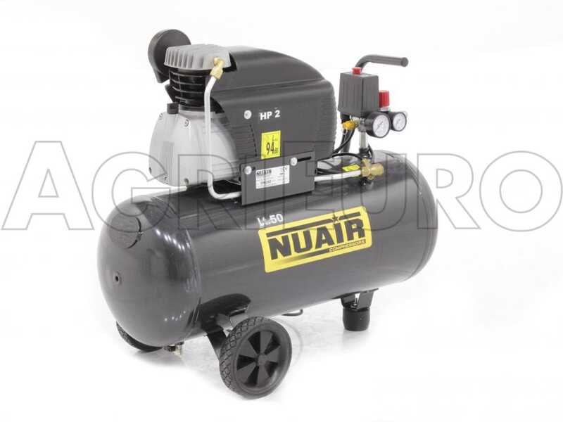 Nuair FC 2 50 - Wheeled Electric Air Compressor - 2 Hp Motor - 50 L - Compressed Air