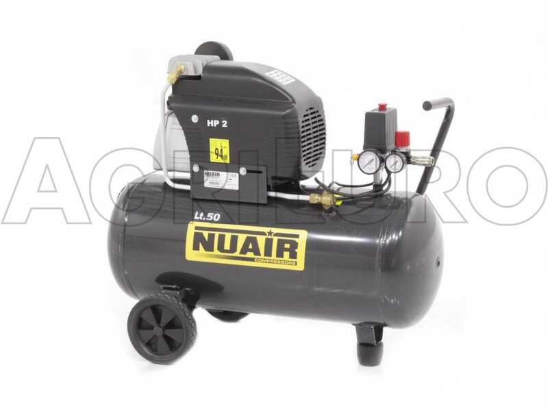 Nuair FC 2 50 - Wheeled Electric Air Compressor - 2 Hp Motor - 50 L - Compressed Air