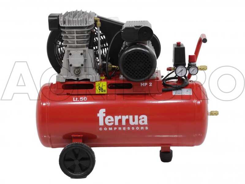 Ferrua FB28/50 CM2 - Belt-driven Electric Air Compressor - 2 Hp Motor - 50 L
