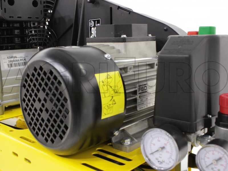 Stanley B 345/10/100 T - Belt-driven Electric Air Compressor - 3 Hp Motor - 100 L