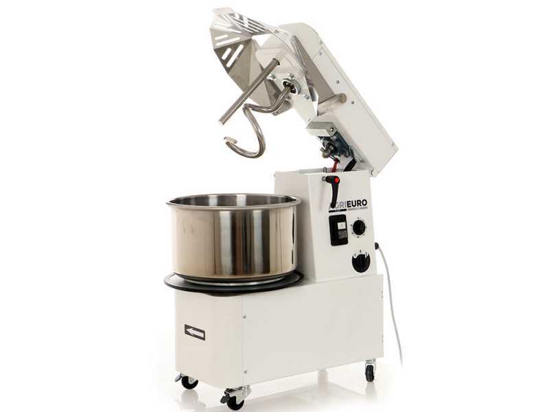 AgriEuro Top-Line Mixer 3000 T-2G Deluxe - 3-phase spiral mixer - 2 speeds - 25 Kg - 32L