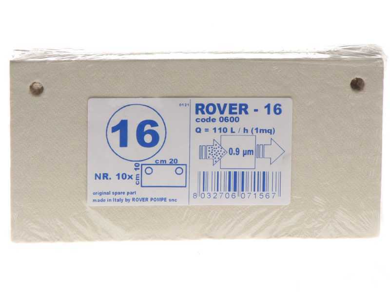 No. 10 Type 16 Rover Filter Sheets for Pulcino Pumps with Wine Filter