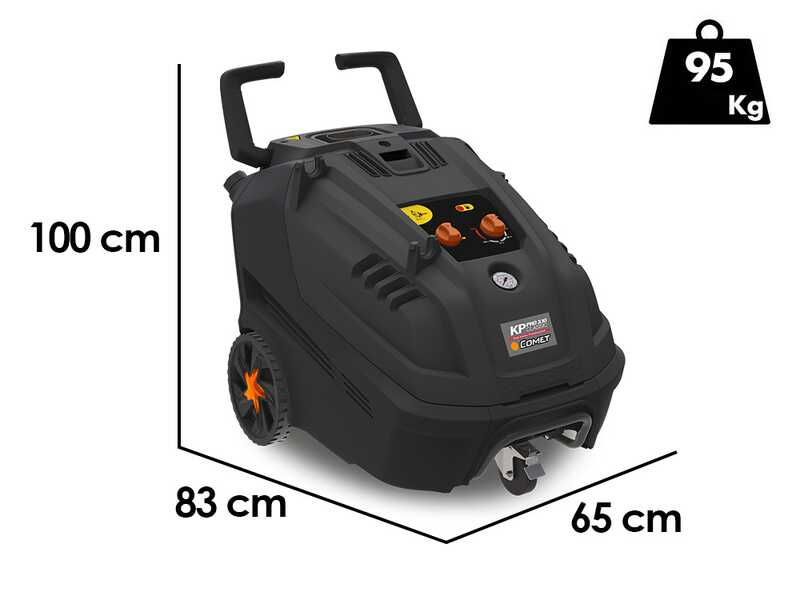 Comet KP PRO CLASSIC 3.10 10/150 M Single-phase Hot Water Pressure Washer - Brass Pump