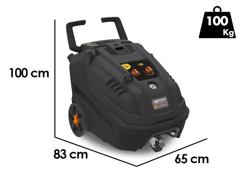 Comet KP PRO CLASSIC 5.12 12/200 T Three-phase Hot Water Pressure Washer - Brass Pump