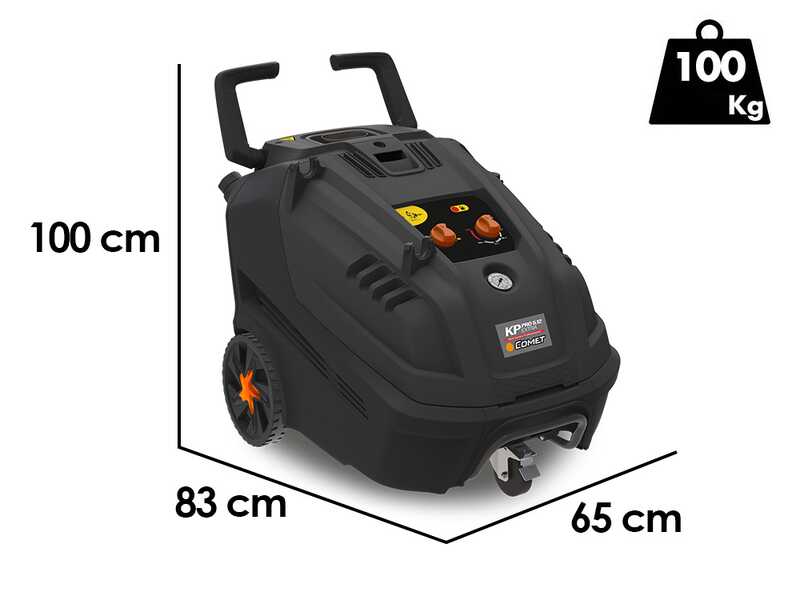 Comet KP PRO EXTRA 5.12 12/200 T Three-phase Hot Water Pressure Washer - Brass Pump