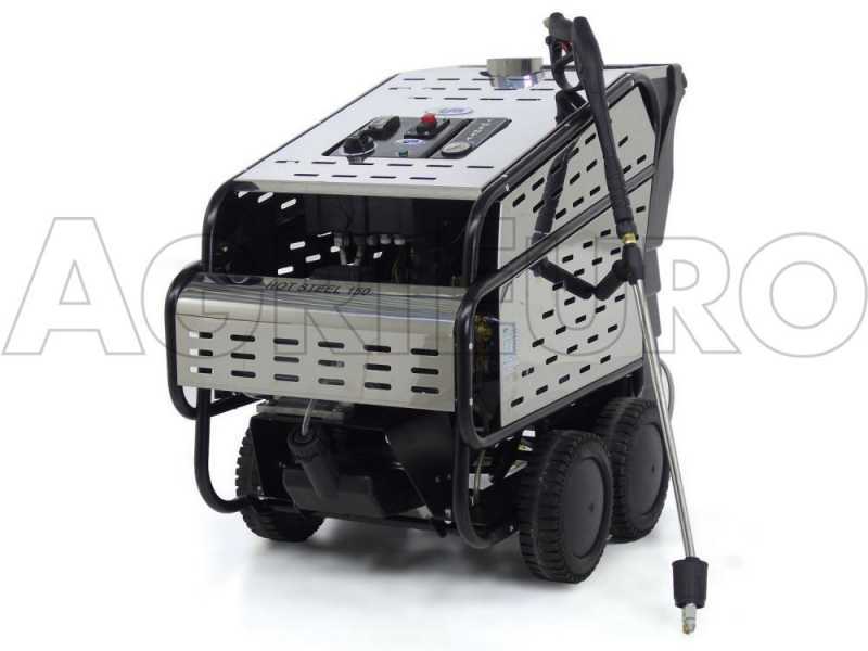 ITM - HOT STEEL 150/15 Heavy-duty Three-phase Hot Water Pressure Washer - INOX