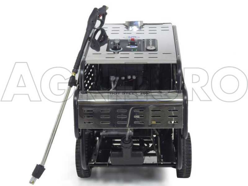 ITM - HOT STEEL 200/15 Heavy-duty Three-phase Hot Water Pressure Washer - INOX