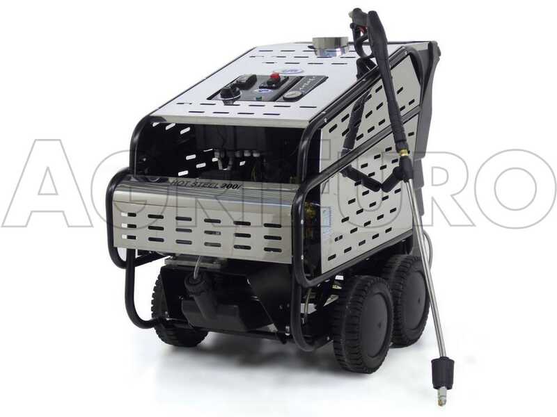 ITM - HOT STEEL 200/15 Professional Hot Water Pressure Washer - Three-phase - 200 bar - 900 l/h INOX