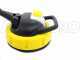 Large surface patio brush cleaner and detergent tank