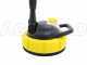 Large surface patio brush cleaner and detergent tank