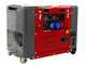 GeoTech Pro DGP8500SE-3 - 6 kW Wheeled Silenced Diesel Power Generator with AVR - DC 5.5 kW Full-Power + Three-phase ATS