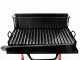 Large-sized Wood-fired Barbecue - 64x34 Grid and V Grooves for Grease Recovery - Foldable and Portable