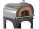 AgriEuro Top-Line Cibus Inox 800 - Outdoor Wood-fired Oven for with 80 &Oslash; Chamber, 5 Pizzas