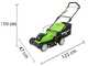 Greenworks G40LM41 Electric Battery-powered Lawn Mower 40V - 41 cm cutting width - 4A battery
