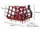 AgriEuro EPP50 heavy tooth harrow - portable / towed - 50 teeth, foldable