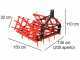 AgriEuro EPM40 medium series fixed tooth harrow -  portable / towed - 40 teeth, foldable - 200 cm