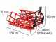 AgriEuro EPL40 light fixed tooth harrow -  portable / towed - 40 teeth, foldable - 200 cm