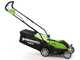 Greenworks G40LM35 40V Battery-powered Electric Lawn Mower - 35 cm Cutting Width - 4Ah Battery