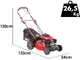 GeoTech Pro S46-140BG Petrol Lawn Mower - Self-propelled 2 in 1: Grass Collection + Rear Discharge