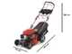 GeoTech S46-175 BMSGW Self-propelled Petrol Lawn Mower with 173 cc Engine - 4 in 1