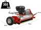 GeoTech Pro GTRB120 - ATV-mounted Trailed Rough Cut Mower - Loncin G420FD