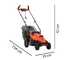 Black&amp;Decker BEMW461BH-QS Electric Lawn Mower - 34 cm Cutting Width, 1400W Power