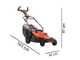Black&amp;Decker BEMW471ES-QS Electric Lawn Mower - 38 cm Cutting Width, 1600W Power