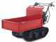 GeoTech Pro BMS155 LE - Tracked Self-propelled Wood Chipper on Power Barrow GeoPorter 330E - 4 Rollers - 15 HP Loncin Engine - Extendable Body