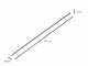 Black pole for olive harvesters - fixed - ExtraLight, 250 cm, made of aluminium