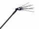 Black pole for olive harvesters - fixed - ExtraLight, 250 cm, made of aluminium