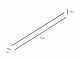 Sliding black pole for pneumatic tools - Fixed - in light aluminium, 100 cm