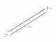 Sliding black pole for pneumatic tools - Fixed - in light aluminium, 200 cm
