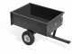 Large towed trolley x lawn tractor, metal trailer, large wheels - 122x86(h 37 cm)