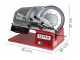 Seven Italy PS 250 PRO Red - Meat Slicer with 250 mm Blade - Sharpener Included - 180W
