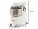 Seven Italy GHR 30 2V - Spiral mixer - 400V - With wheels and timer - 2 Speeds