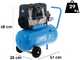 ABAC POLE POSITION OS20P - Silenced, oil-less, single-phase electric air compressor - Motor 2 HP - 24 litres