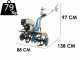 AGT 7500 - 6.5 HP Petrol Garden Tiller - Honda GP200 196 cc - 2+1 Reverse Gear Gearbox