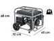 BlackStone BG 9050 - 6.6 kW Wheeled Petrol Power Generator with AVR - DC 6 kW Full-Power