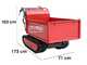 BLUE BIRD Transporter 500 H Tracked Power Barrow - Extendable Barrow with 500Kg Capacity
