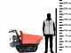 BLUE BIRD Transporter 500 D Tracked Power Barow - Dumper Barrow with 500 Kg Capacity