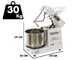 Famag Grilletta IM 5S/230 10 Speeds HH - 5 kg high hydration spiral mixer with liftable head