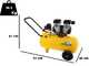 Stanley DST 150/8/50 SXCMS1350HE - Wheeled Electric Air Compressor - 50 L Oilless - Silenced